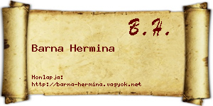 Barna Hermina névjegykártya